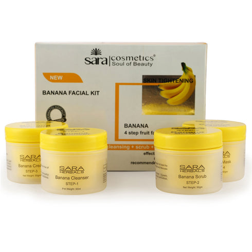 Sara Banana Facial Kit & Sara Radiance D-tan Mask (Combo) For Healthy & Youthful Skin |  All Skin Type | Perfect for Men & Women | 300g